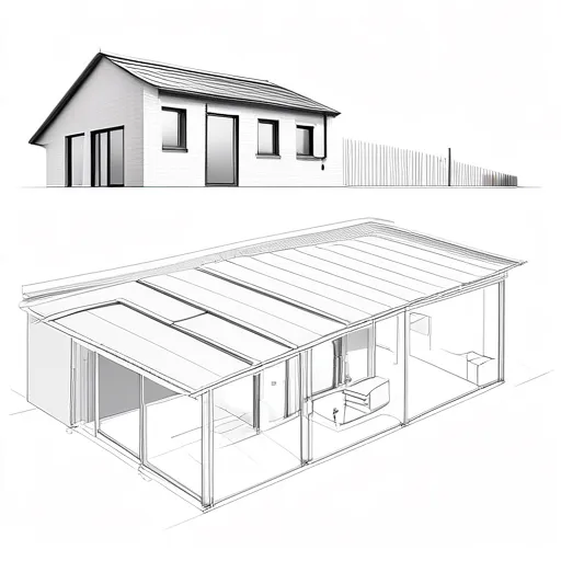 Un'estensione del tetto a due falde: un gazebo, una terrazza, un garage per te