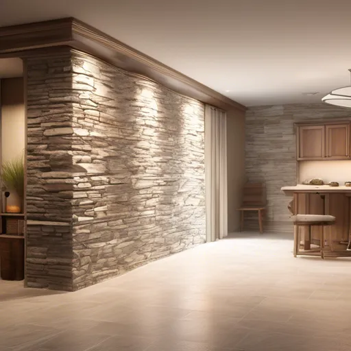 Base: design elegante con pannelli in pietra per un uso duraturo
